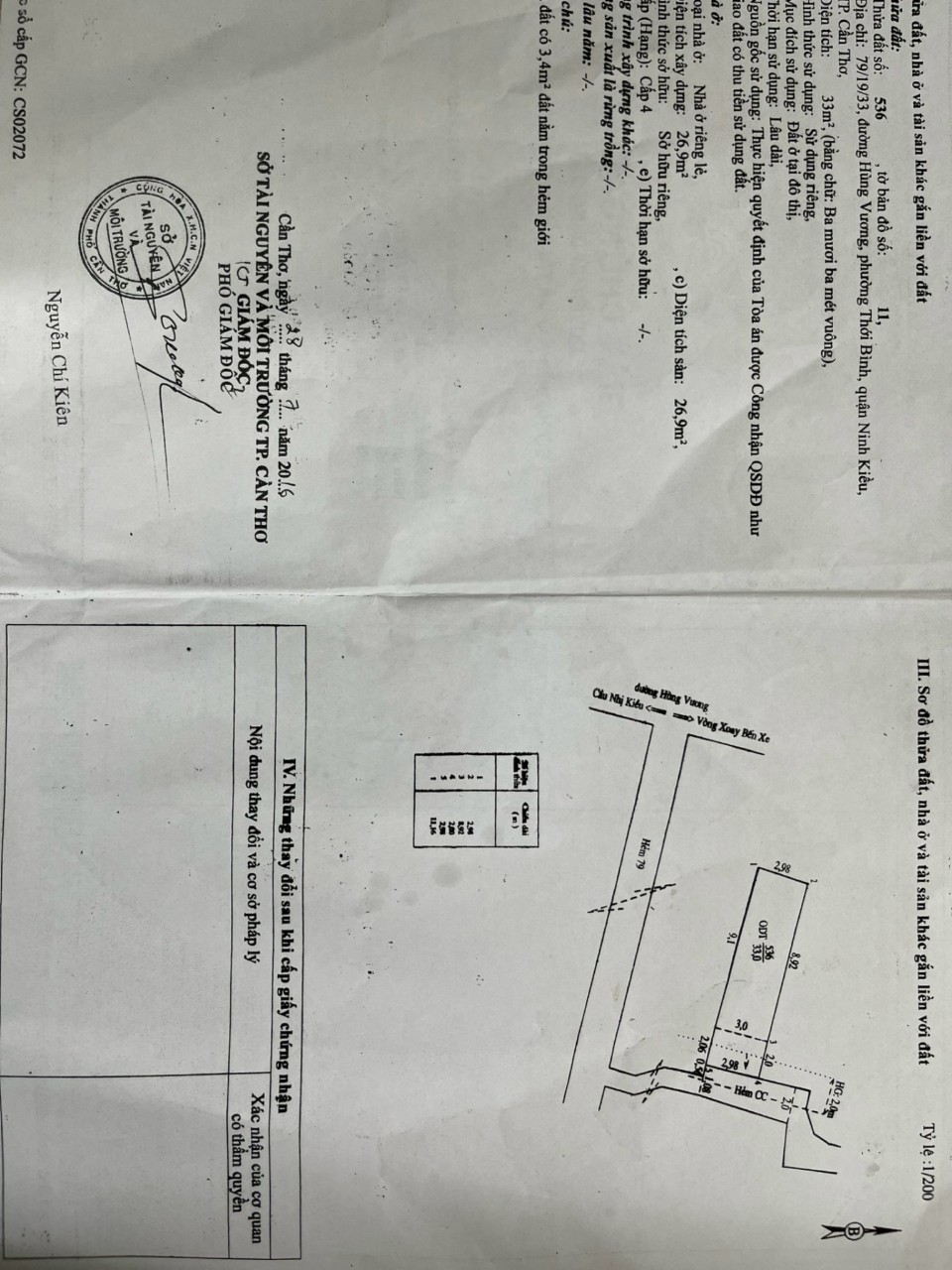 bán nhà trệt lầu hẽm 67 hùng vương